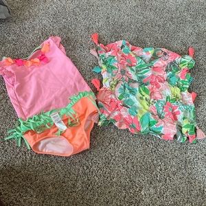 Toddler girl swim suit and cover up 18 months